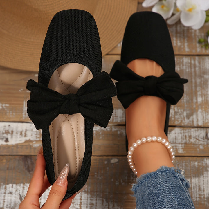 Neria | Breathable Flat Shoes for Women with Decorative Bow