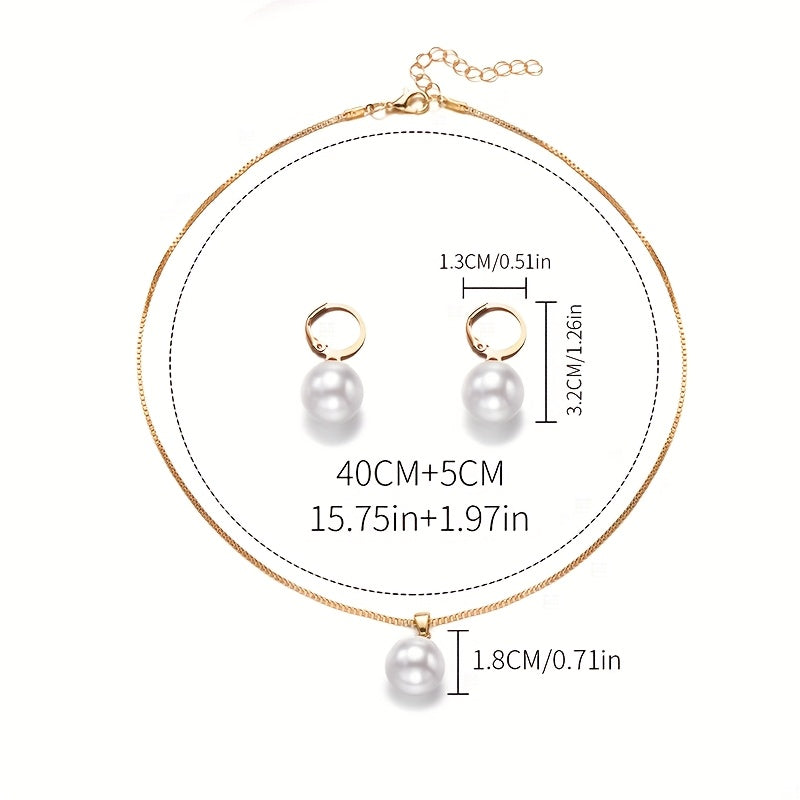 Isara™ Elegant Pearl Jewelry Set with Sophisticated Finish