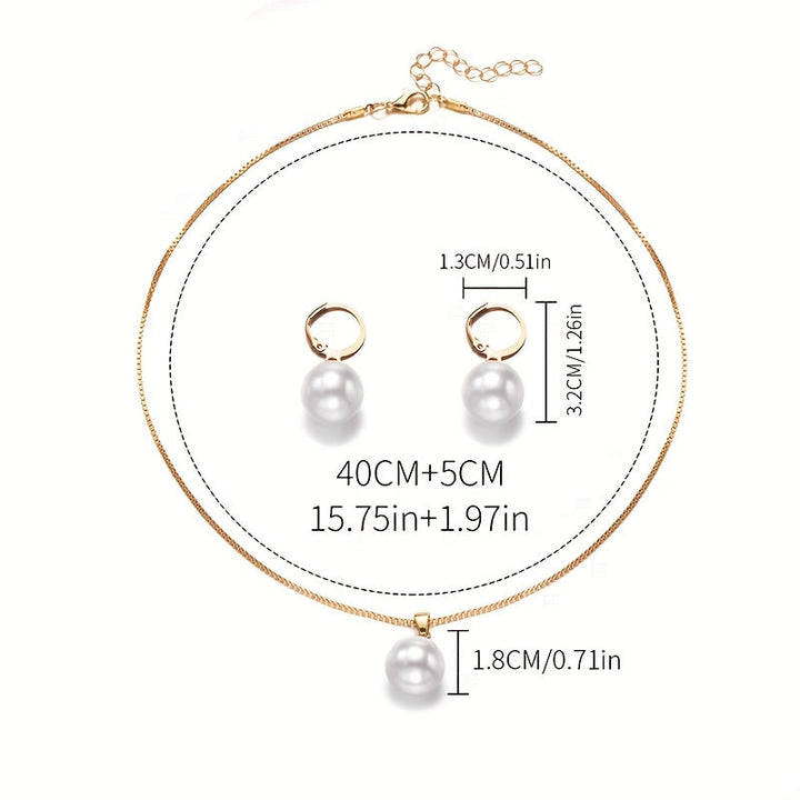 Isara™ Elegant Pearl Jewelry Set with Sophisticated Finish