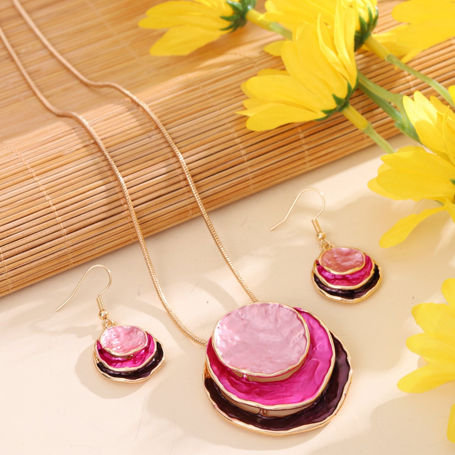 Vedae™ Elegant Flower Earrings with Gold Finish and Pearl