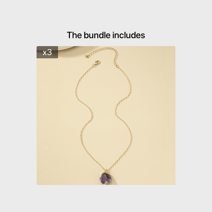 Taria™ Minimalist Necklace with Irregular Pendant Plated in 14K Gold