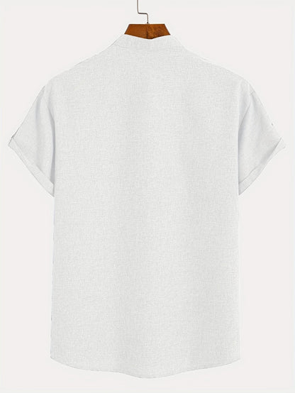 Hayes™ Elegant Short Sleeve High Neck Shirt