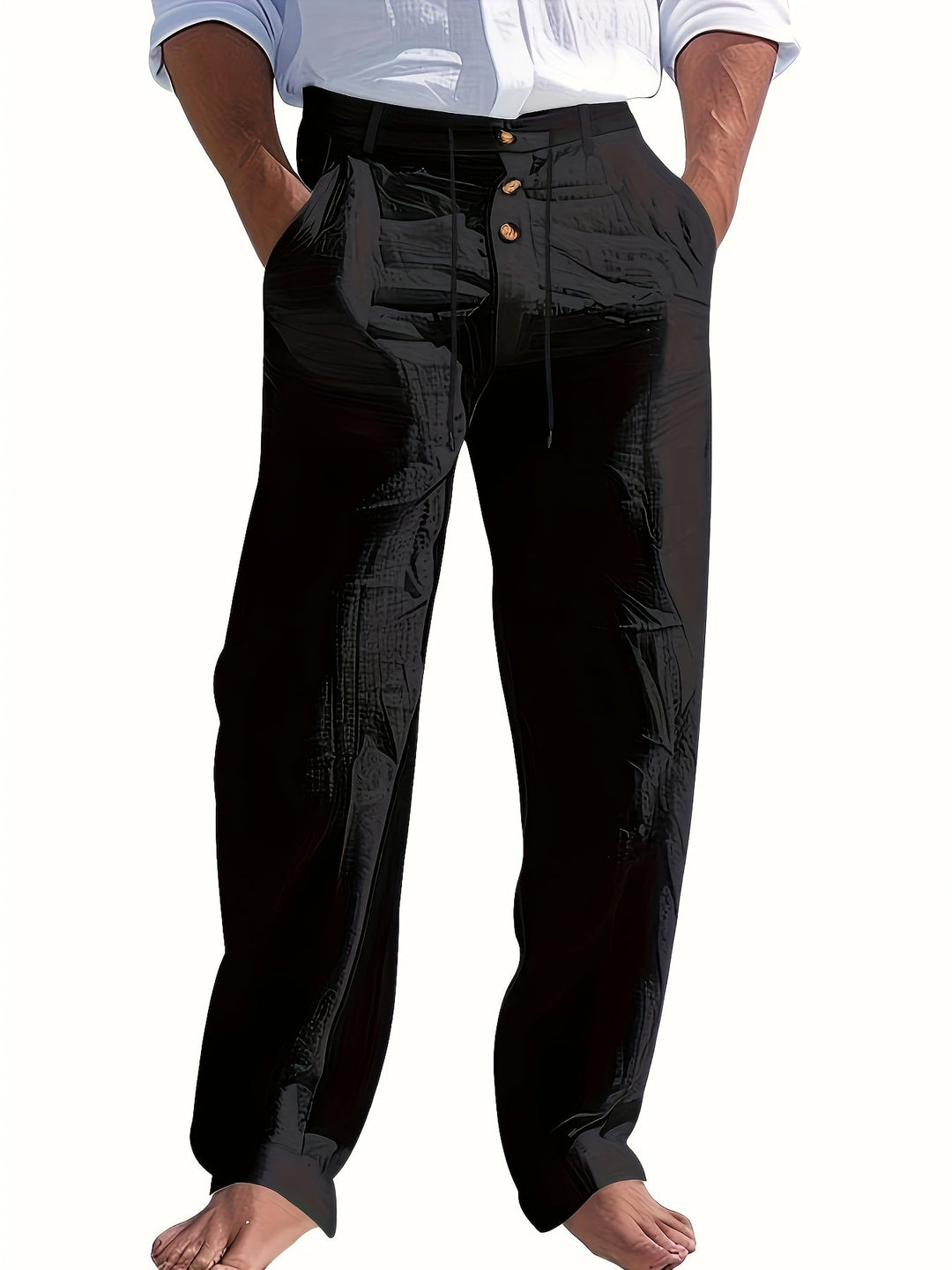Embric | Men's Linen Trousers with Adjustable Waist and Relaxed Fit