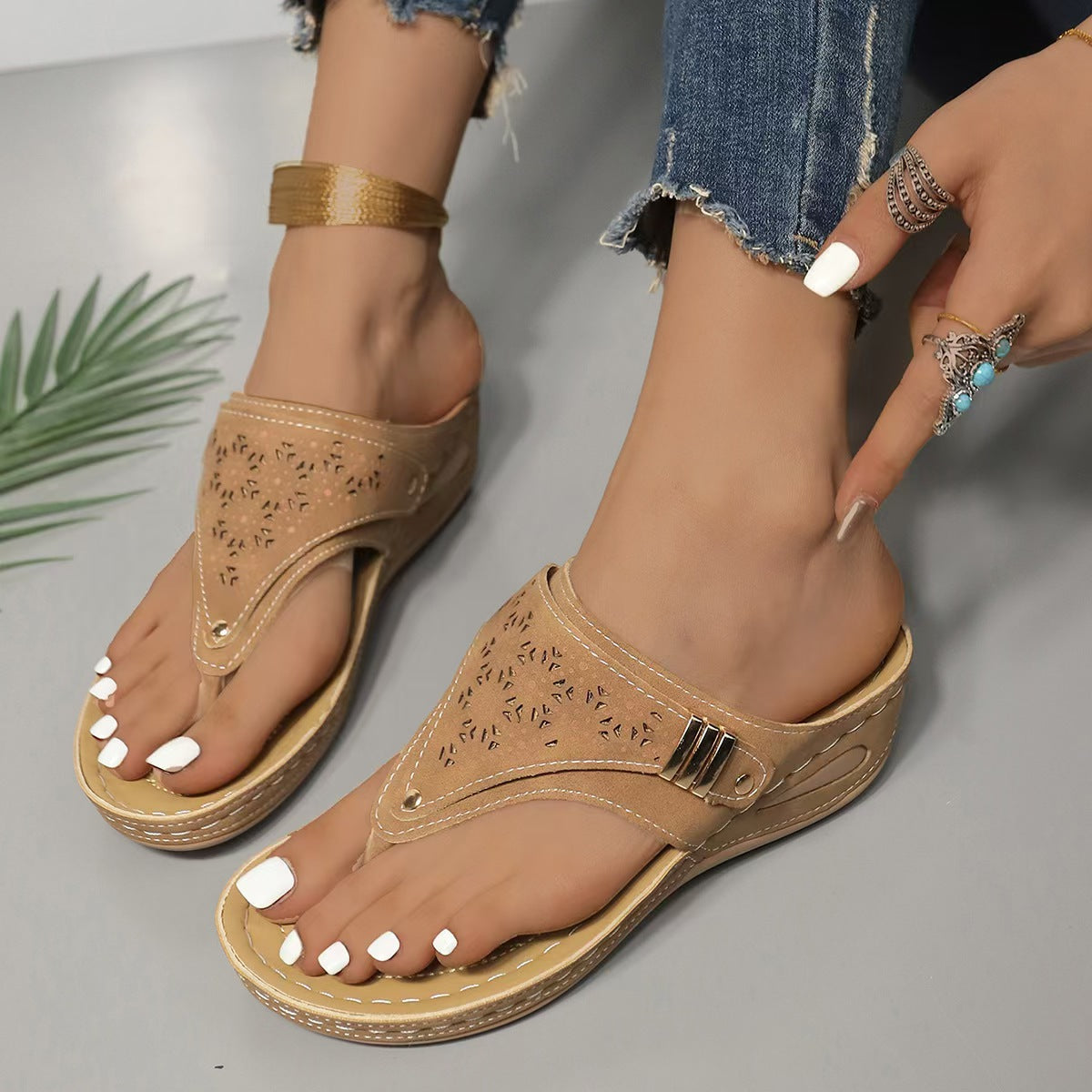 Navy™ Comfortable Heeled Sandals with Support