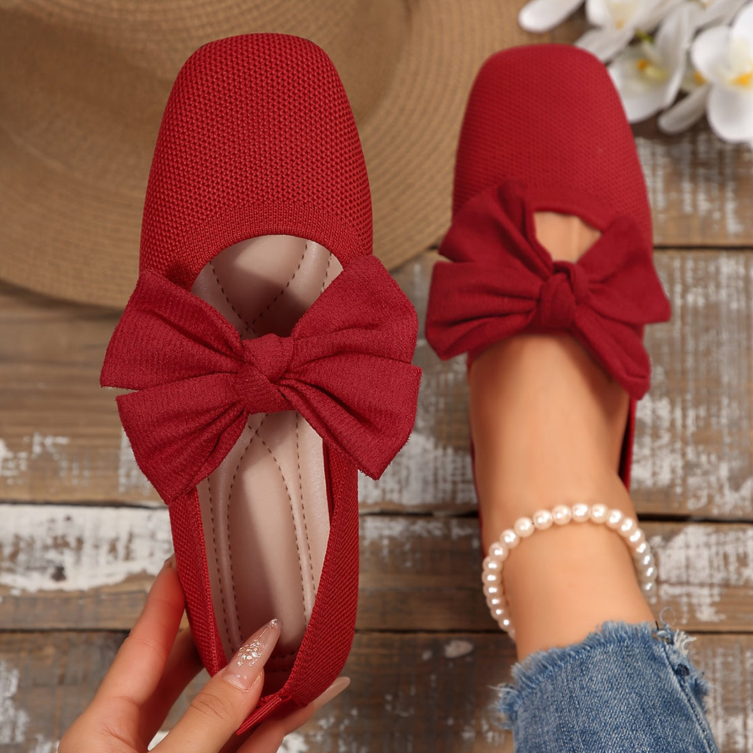Neria | Breathable Flat Shoes for Women with Decorative Bow