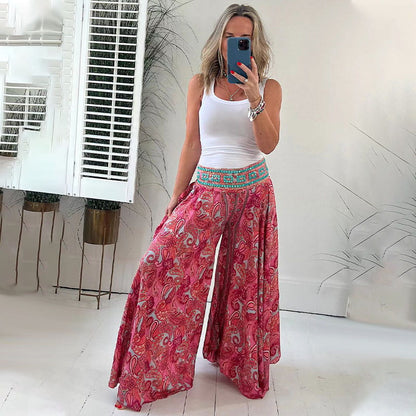 Mavis™ Elastic Pants with Ethnic Print