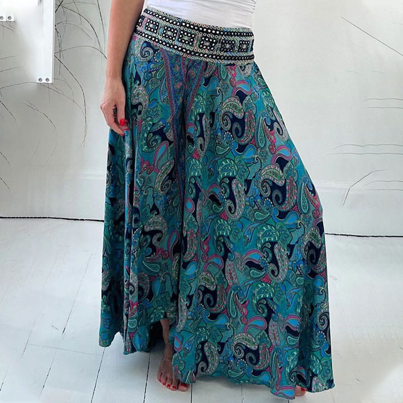 Mavis™ Elastic Pants with Ethnic Print