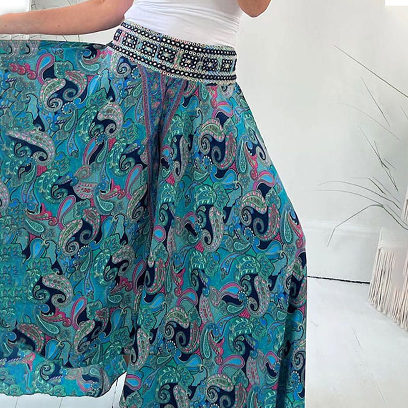 Mavis™ Elastic Pants with Ethnic Print