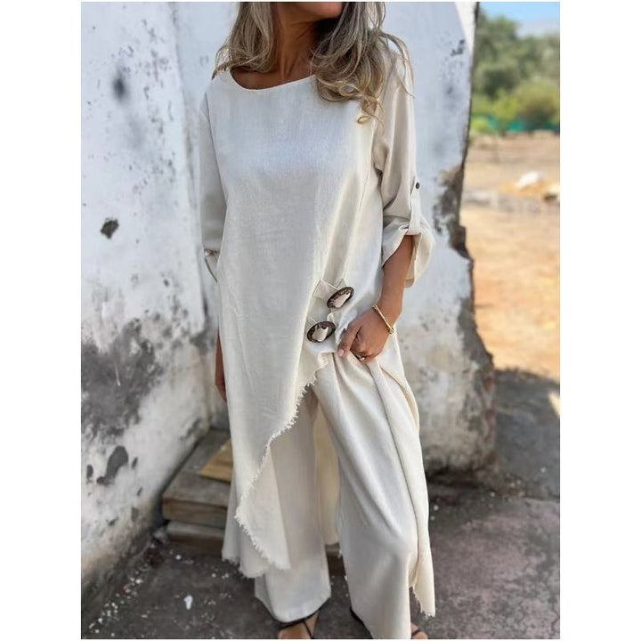 Quivelle™ Elegant Cotton and Linen 2-Piece Set