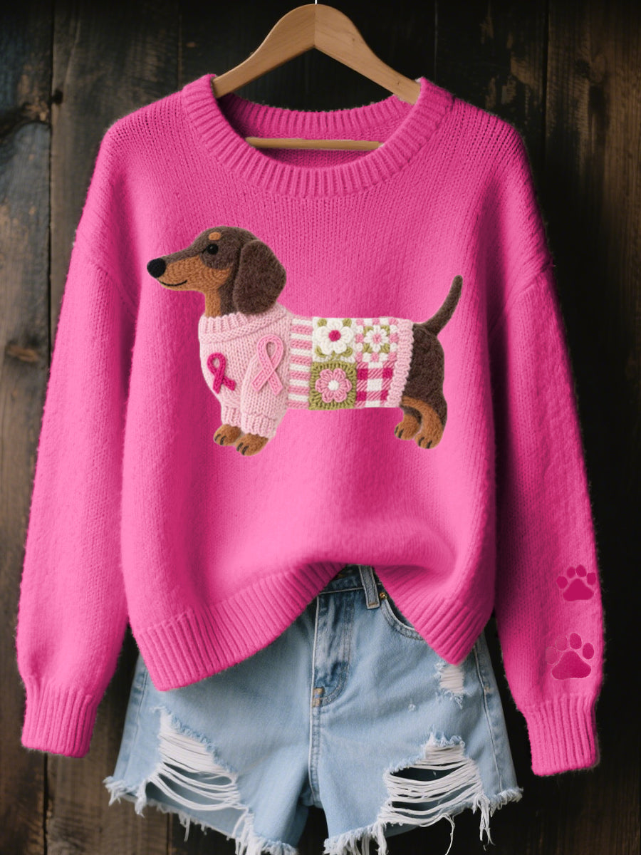 Lula™ Wool Sweater with Dog Design