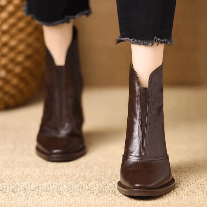 Cavelle™ Comfortable Luxury Ankle Boots with Stylish Mid Heel