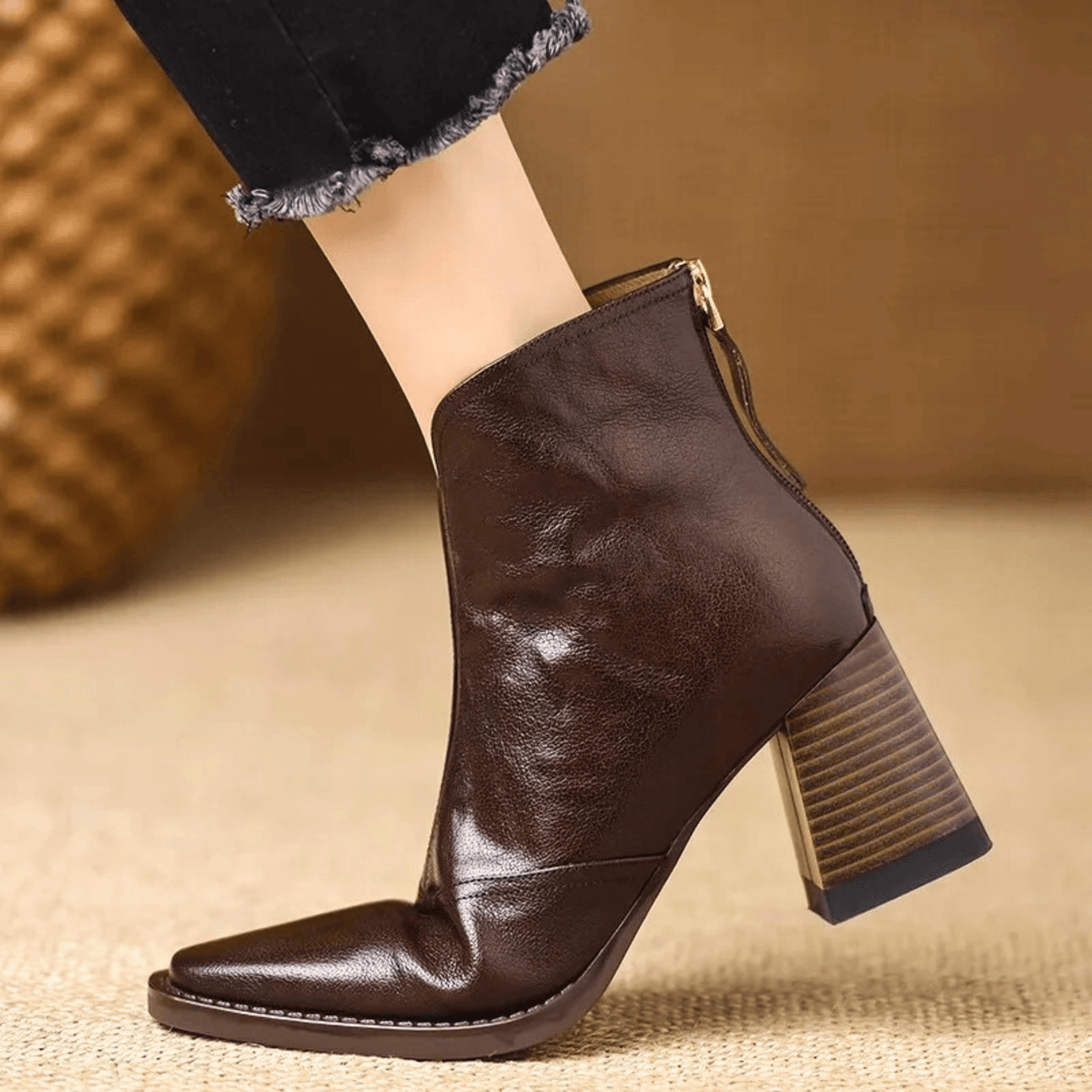 Cavelle™ Comfortable Luxury Ankle Boots with Stylish Mid Heel